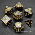 Bescon Giant Fire-Patterned DND Dice Set 1 Inch (25MM) , Oversized D&D Dice Set for Dungeons and Dragons Role Playing Games